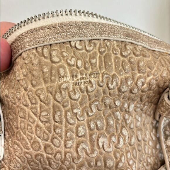 Olivia Harris Tribeca Pebbled Leather Tan Purse - Picture 4 of 6